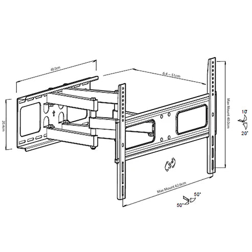 RVM TDA64C-B Full Motion TV Mount