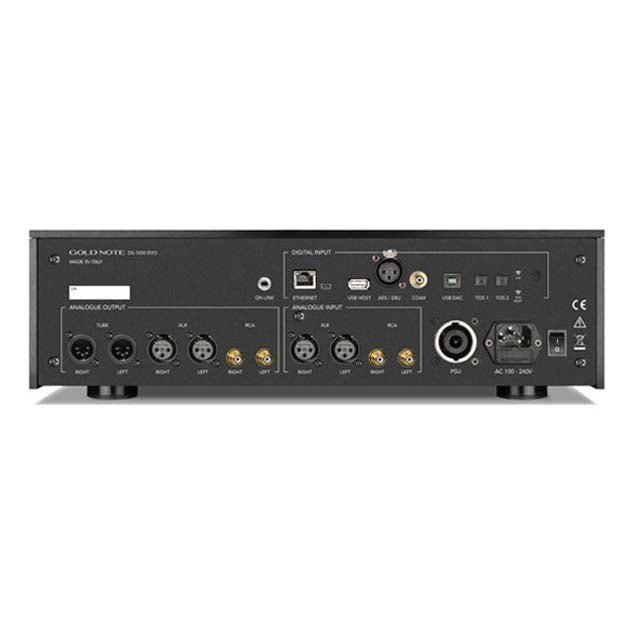 Gold Note DS-1000 EVO LINE DAC Headphone Amp & Preamp - Black | Gold | Silver