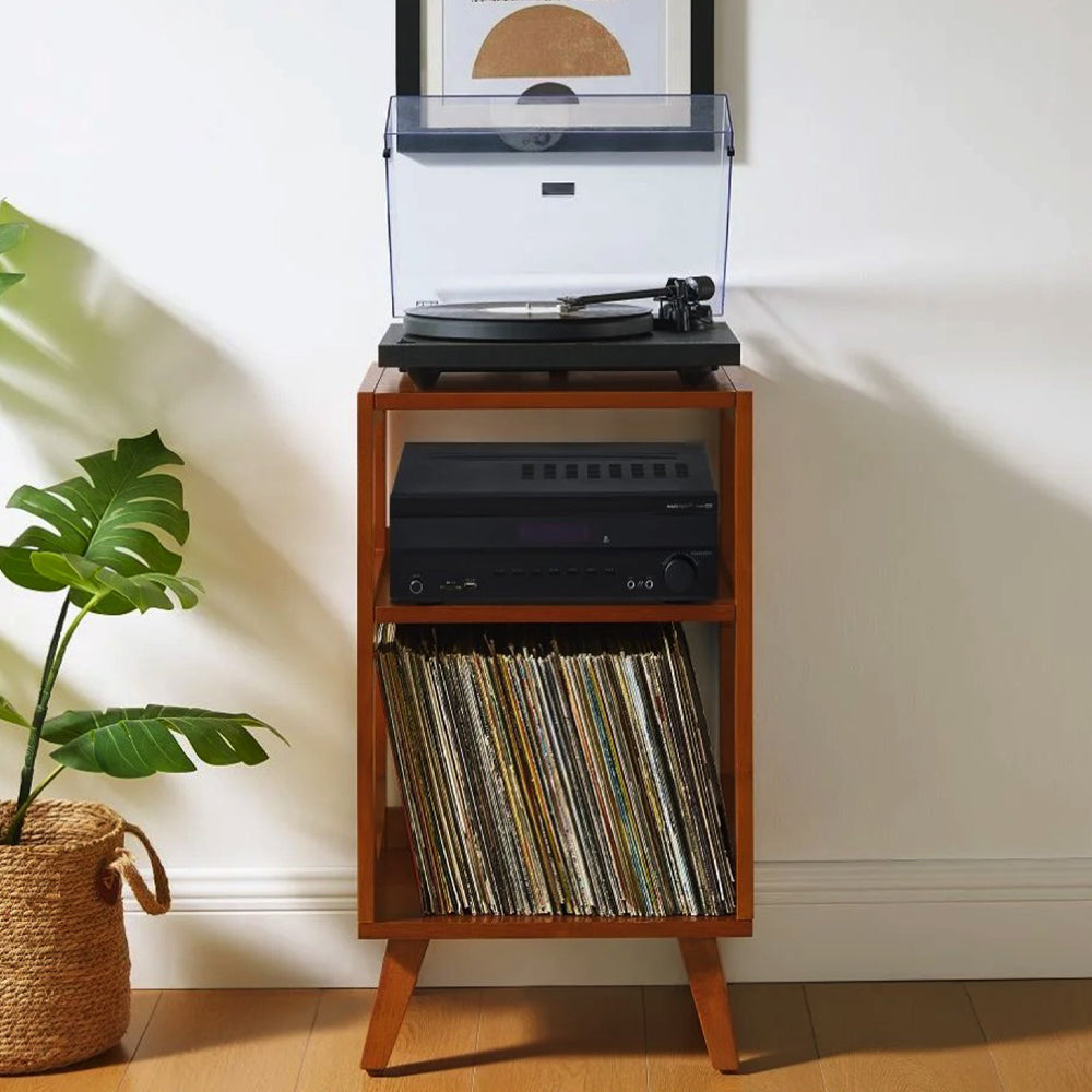 Crosley Asheville Small Record Player Stand - Walnut