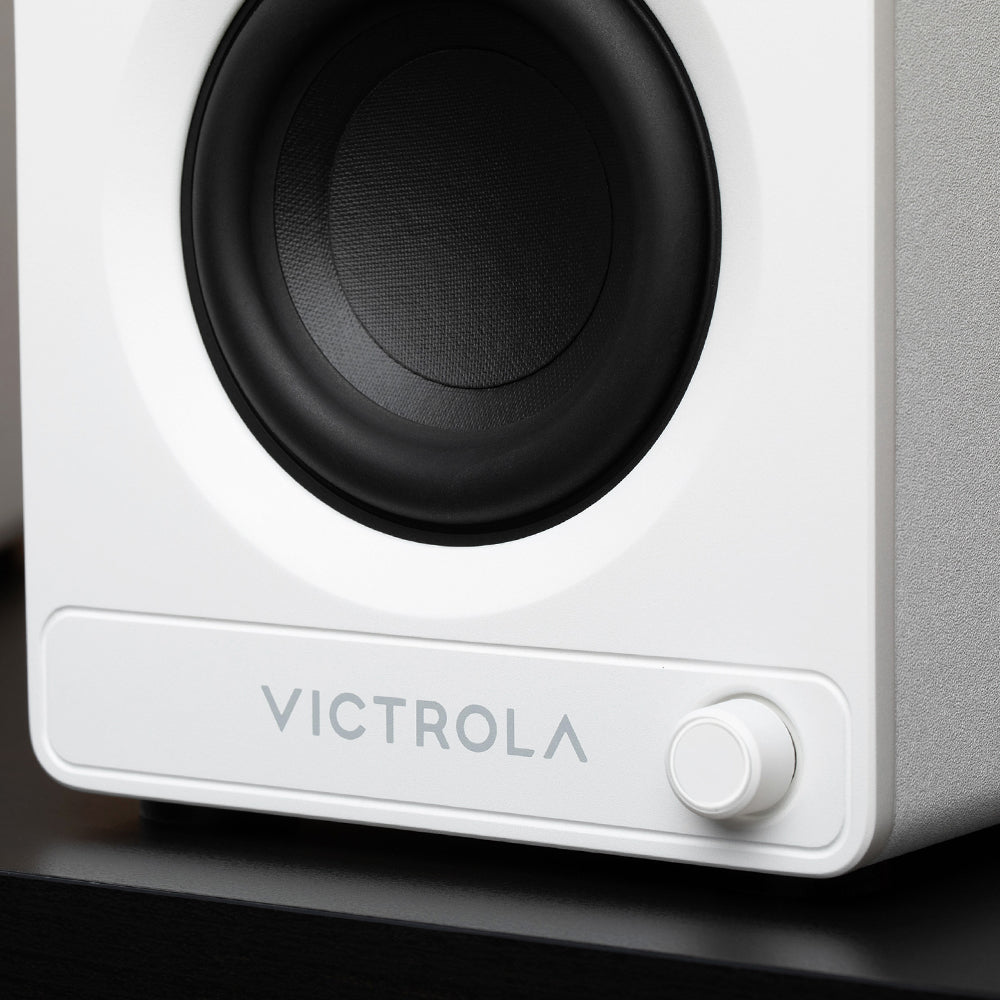 Victrola Tempo Bookshelf Speakers - White