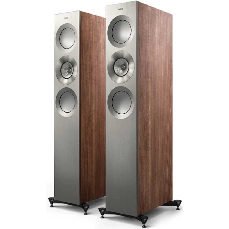 KEF Reference 3 Meta Floorstanding speaker - Satin Walnut/Silver