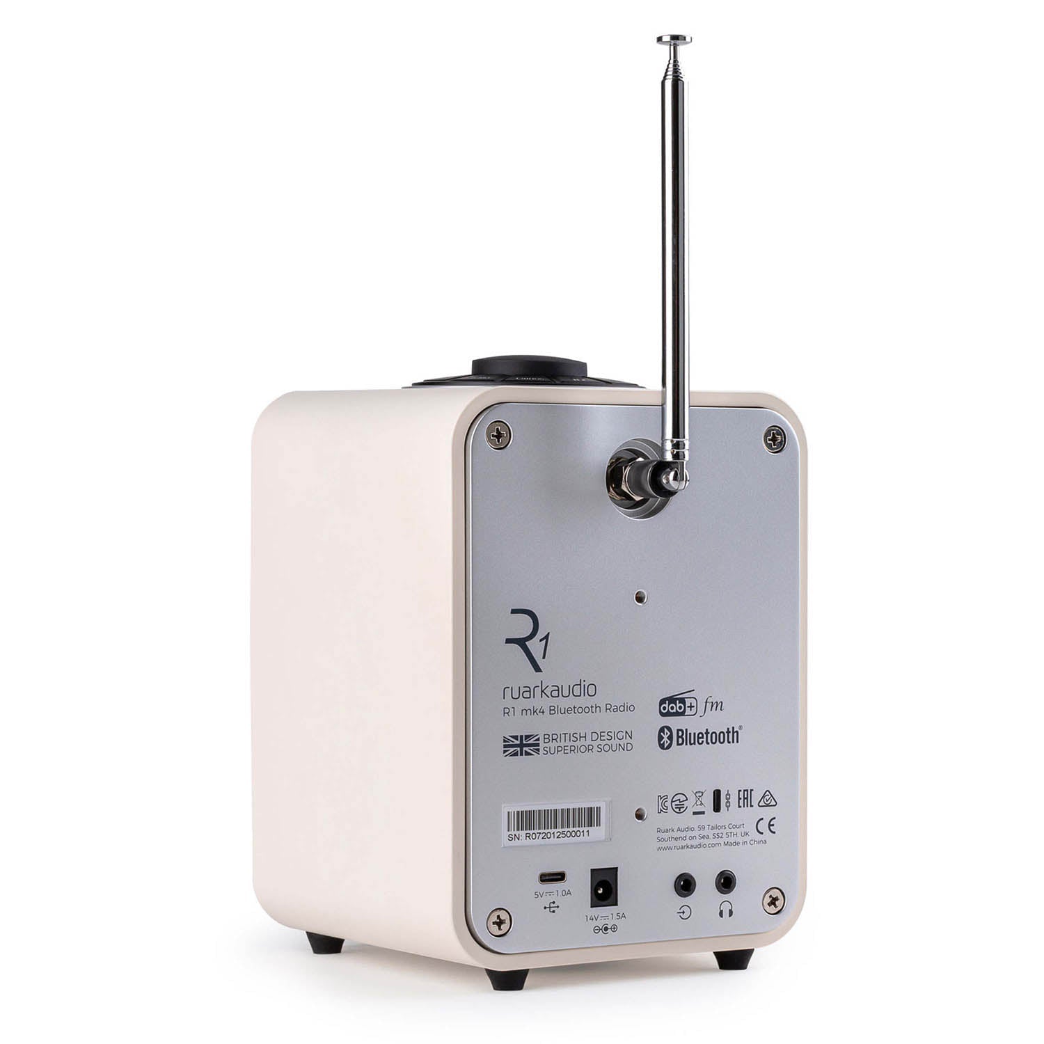 Ruark R1 Mk4 Deluxe Bluetooth Radio - Espresso/Light Cream/Nordoff & Robbins Green