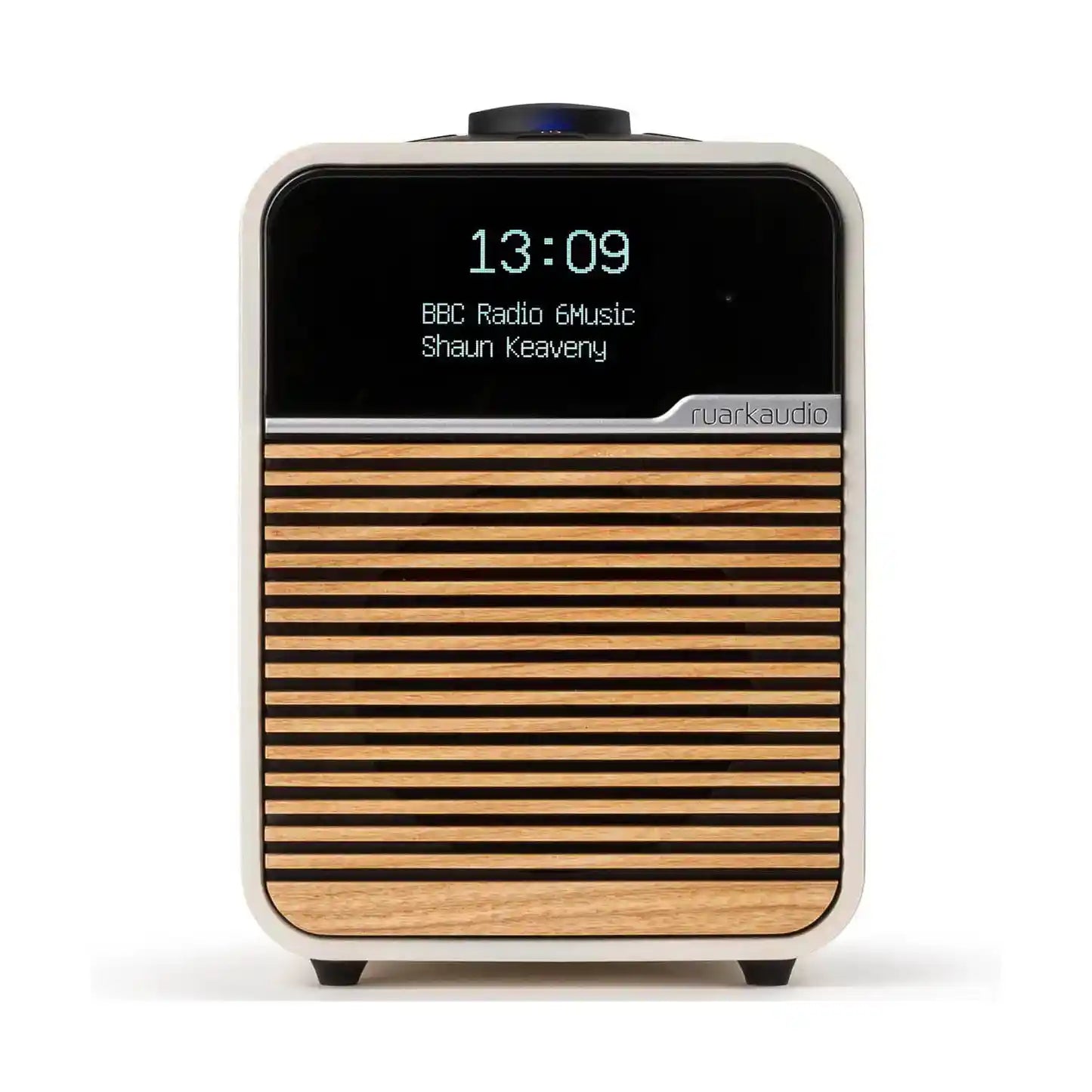 Ruark R1 Mk4 Deluxe Bluetooth Radio - Espresso/Light Cream/Nordoff & Robbins Green