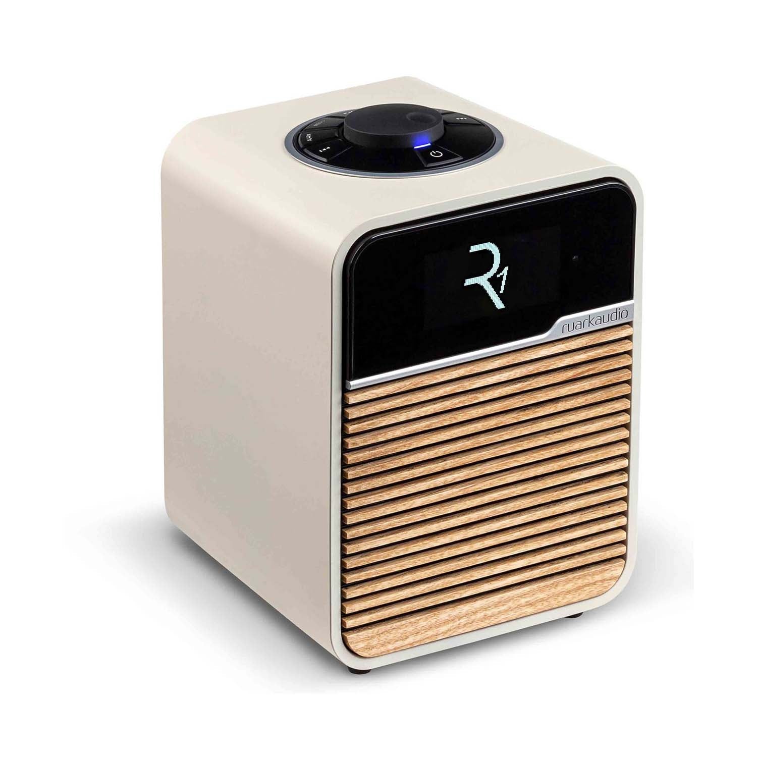 Ruark R1 Mk4 Deluxe Bluetooth Radio - Espresso/Light Cream/Nordoff & Robbins Green