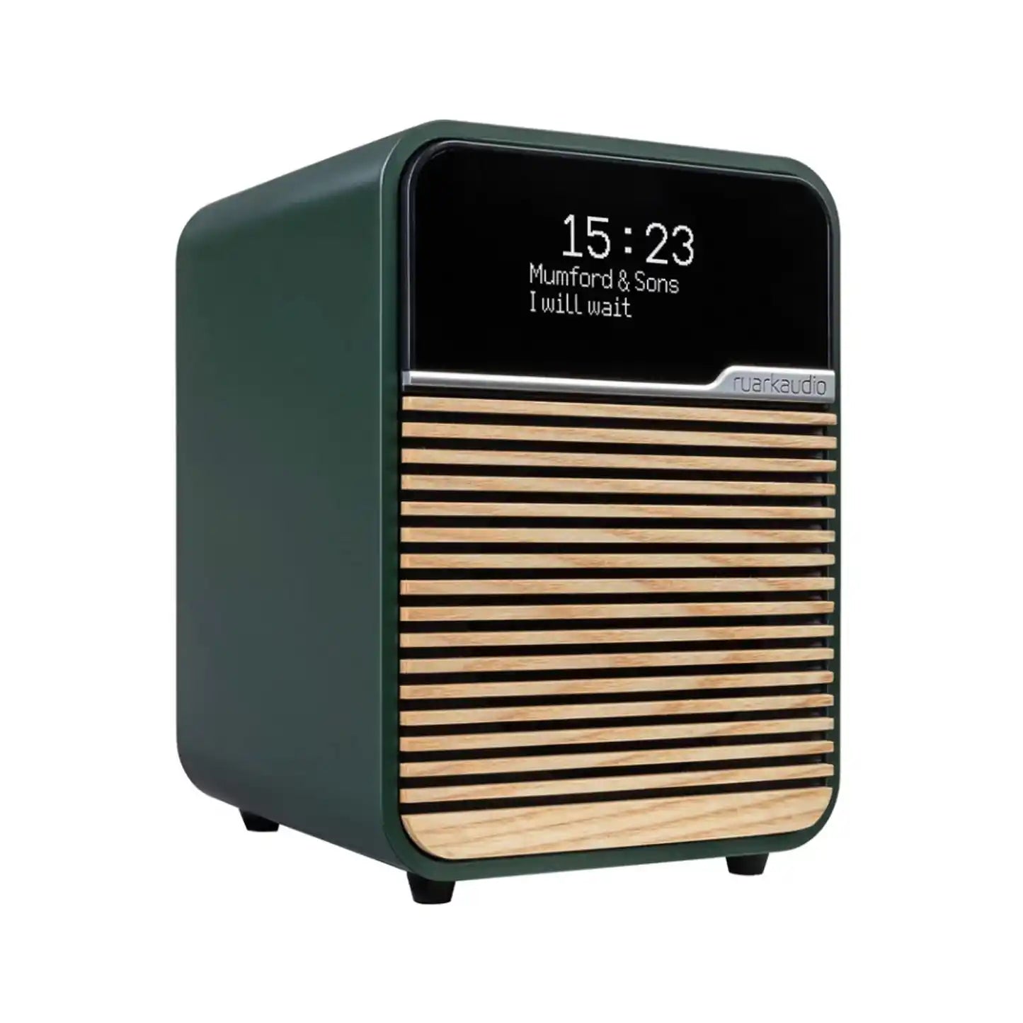 Ruark R1 Mk4 Deluxe Bluetooth Radio - Espresso/Light Cream/Nordoff & Robbins Green