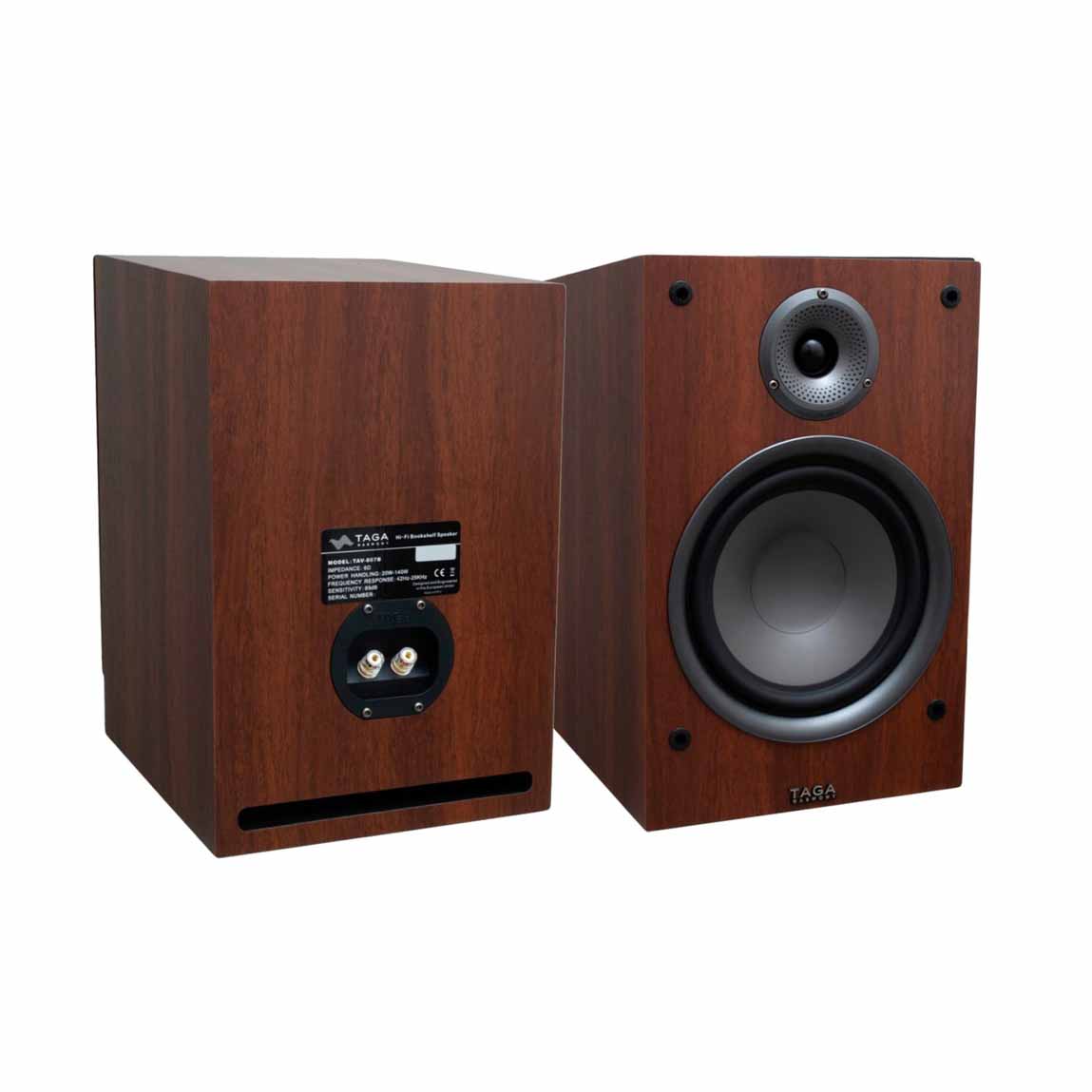 Taga Harmony TAV-807B Bookshelf Speakers - Walnut
