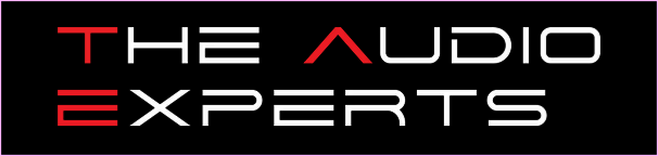 Logo of 'The Audio Experts' with a black background
