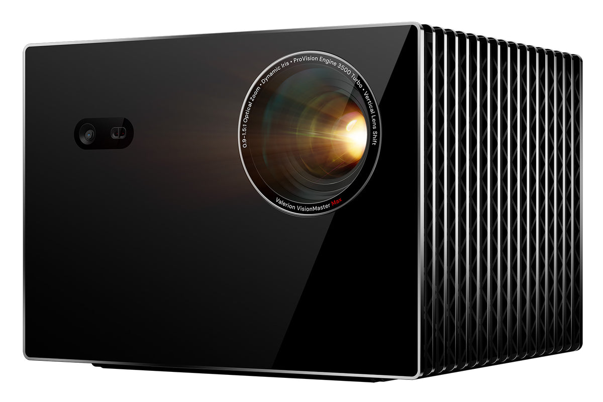 Valerion VisionMaster Max lens and side cooling fins