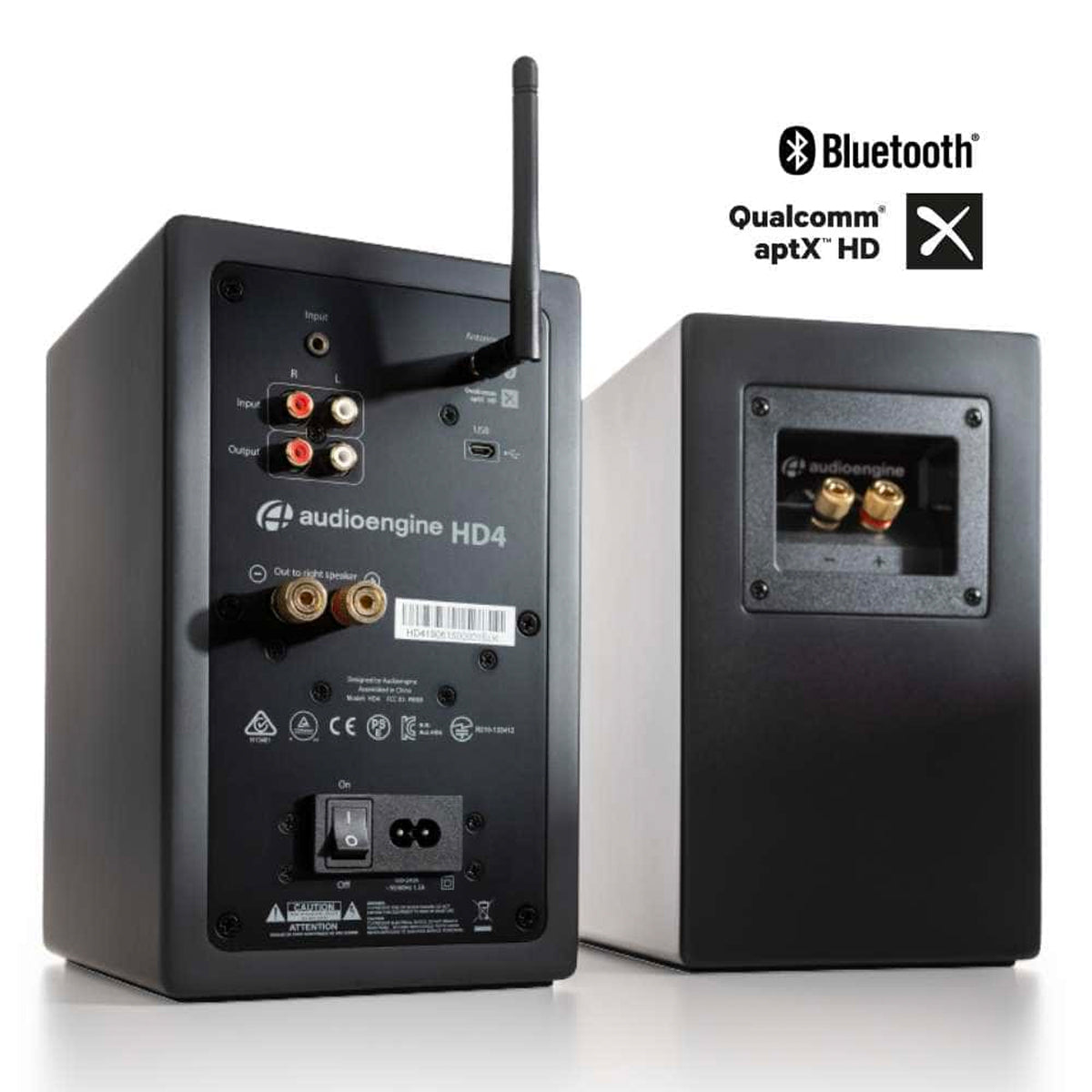 Audioengine HD4 Active Wireless Speakers - Satin Black - The Audio Experts