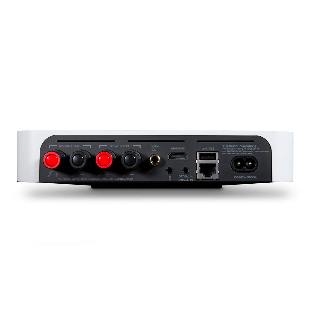 Bluesound PowerNode Edge (N230) Compact Wireless Streaming Amplifier -White - The Audio Experts