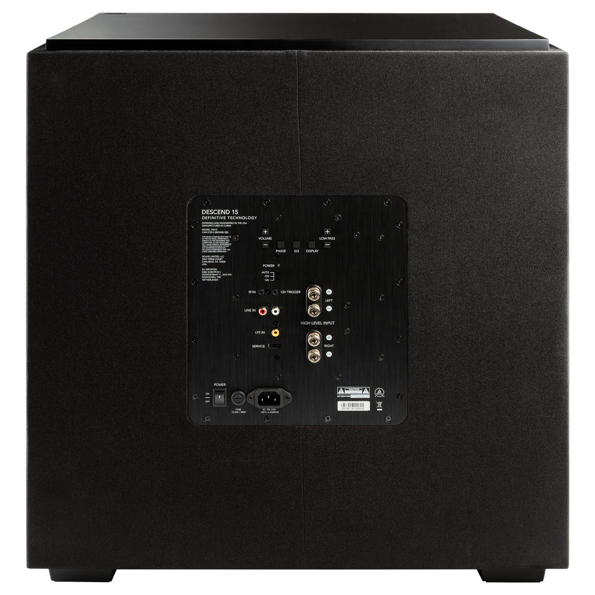 Definitive Technology DN15 Powered 15" Subwoofer - Black - The Audio Experts