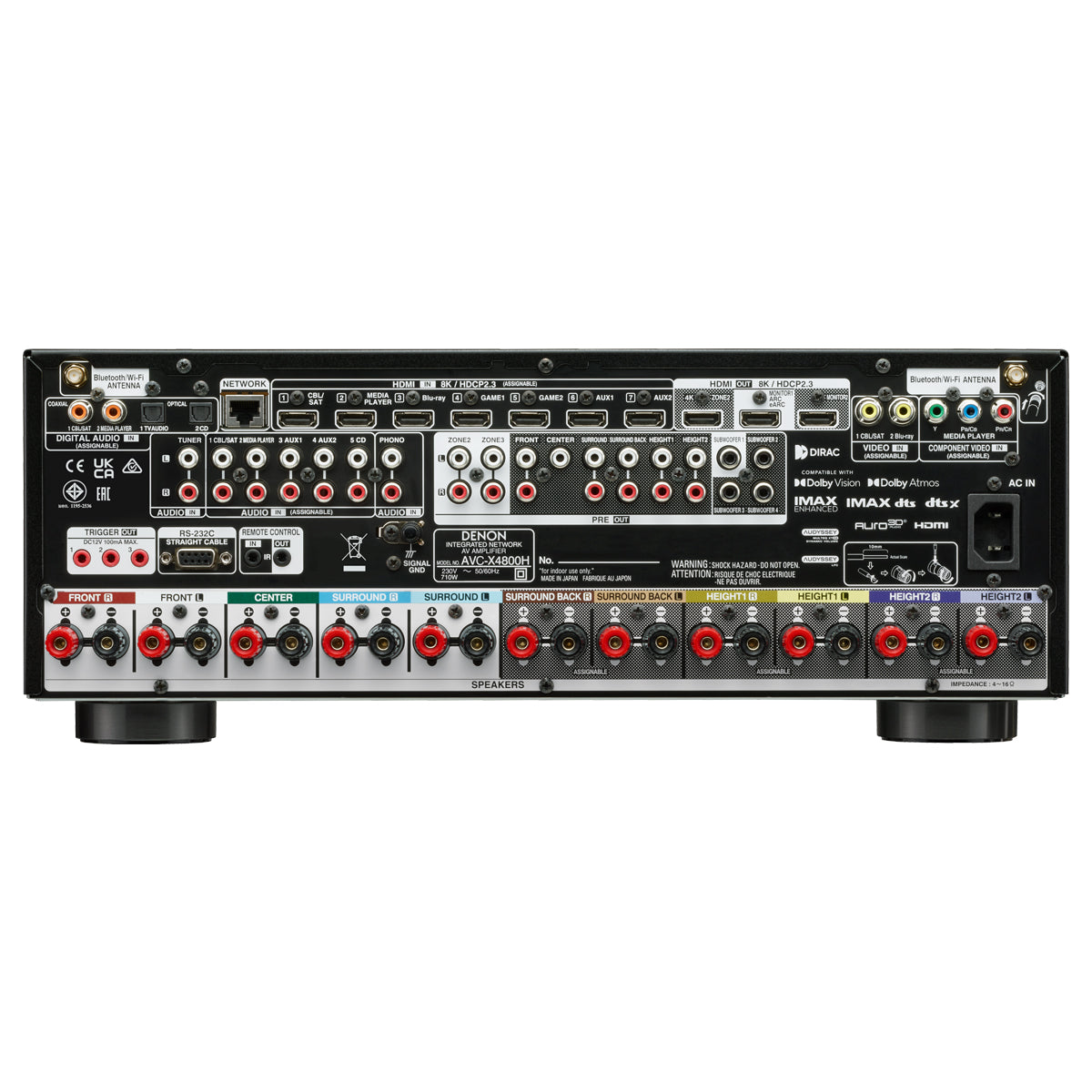 Denon AVC-X4800H 9.4 Ch 8K Multi-channel AV Amplifier (Made in Japan.) - The Audio Experts