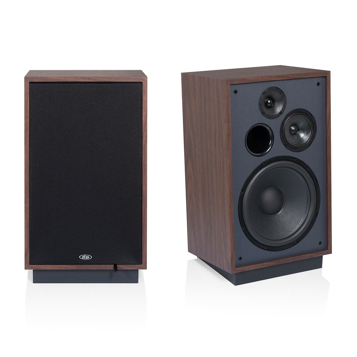 Eltax Vintage Monitor 1959 3-Way Speakers - Walnut/Dark Grey Front Baffle - The Audio Experts