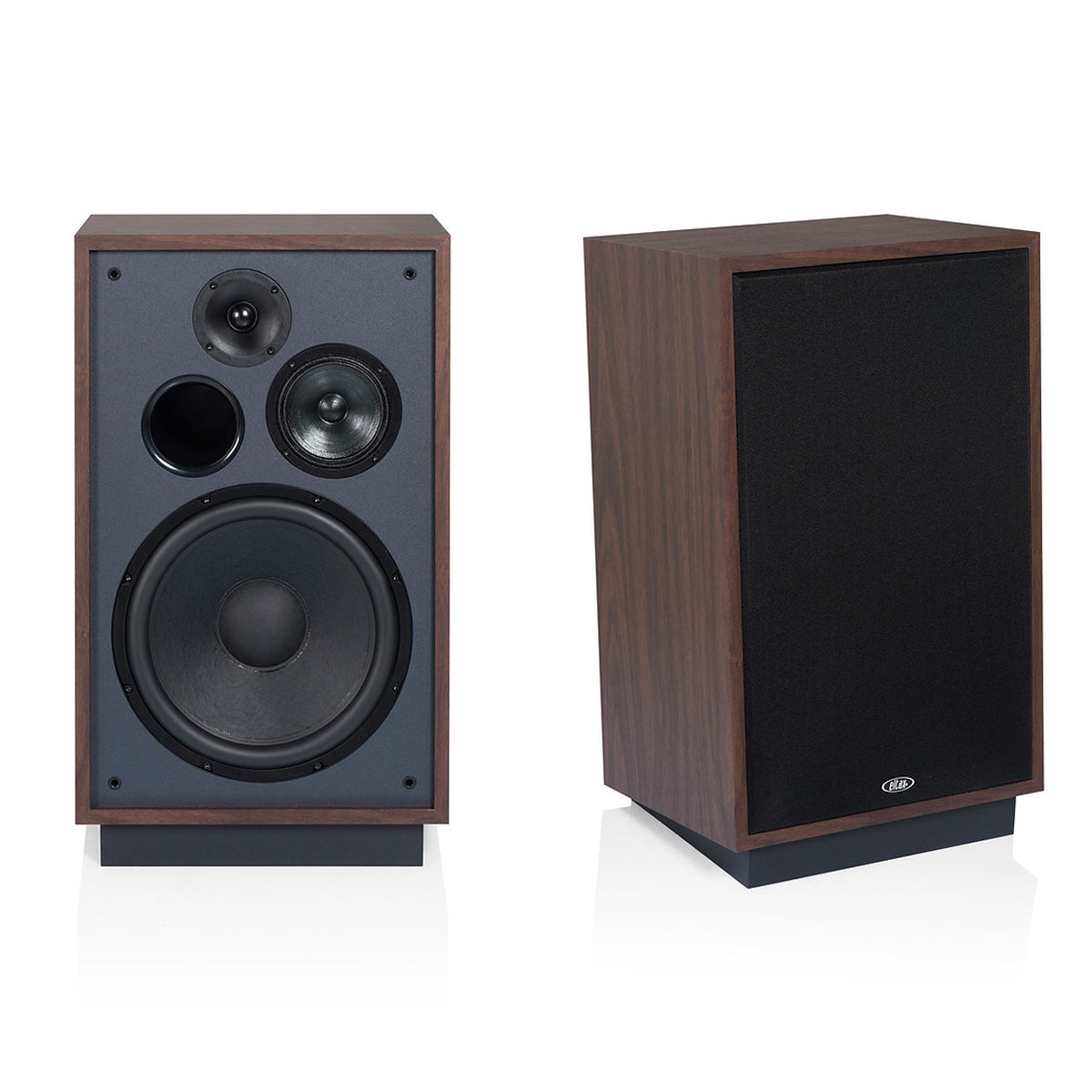 Eltax Vintage Monitor 1959 3-Way Speakers - Walnut/Dark Grey Front Baffle - The Audio Experts