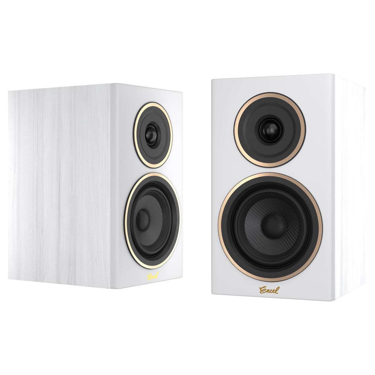 Encel Gelati Bookshelf Speaker Vanilla White Without Grill - The Audio Experts