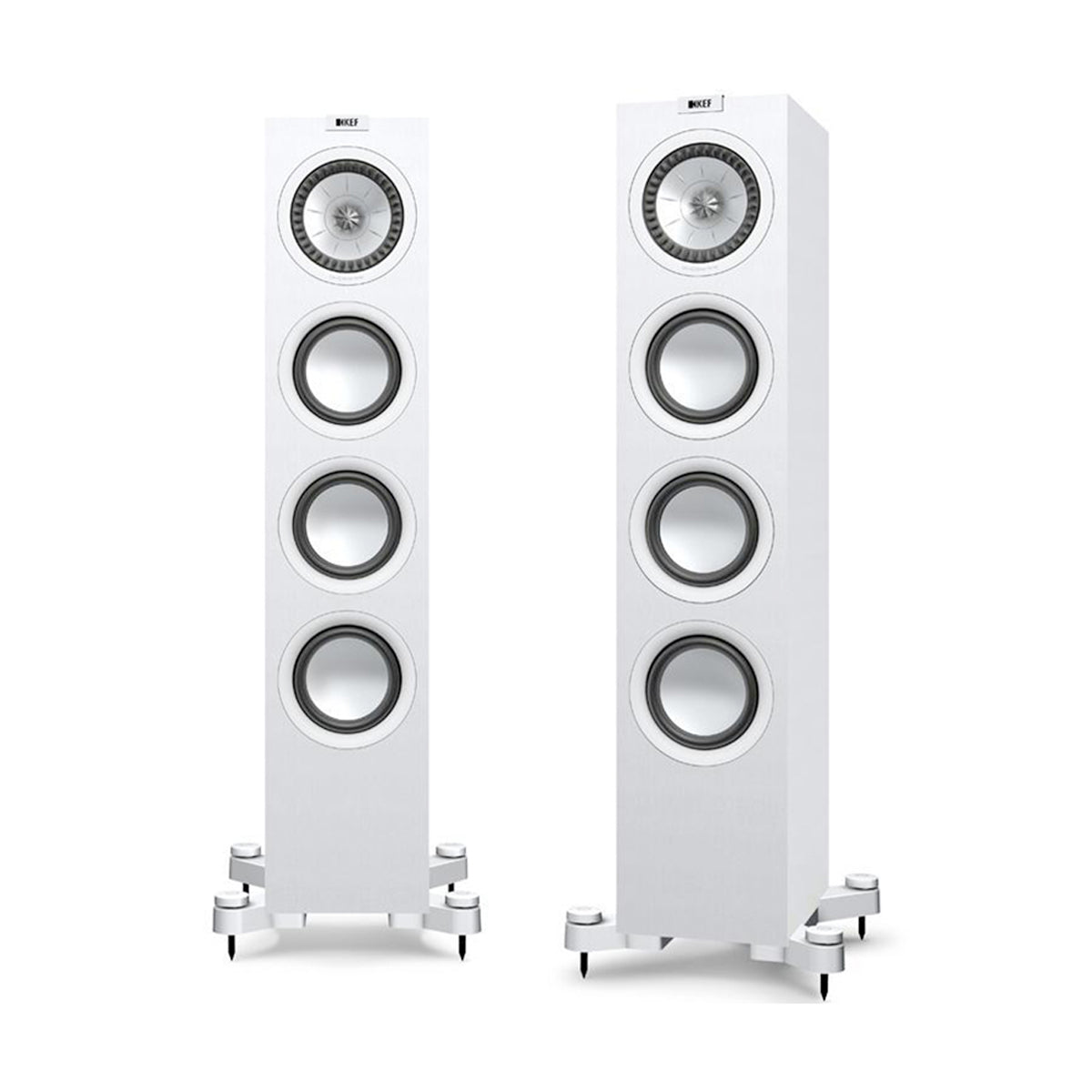 KEF Q750 Floorstanding Speakers with Grills - White - The Audio Experts