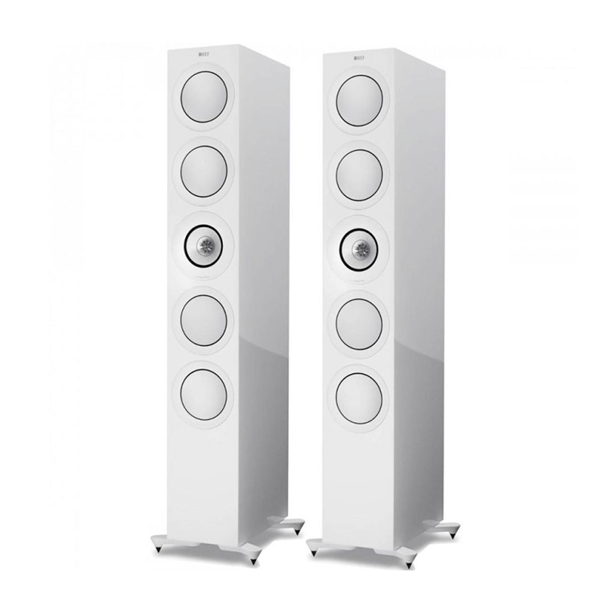 KEF R11 Meta Floorstanding Speakers with grills - Walnut - The Audio Experts