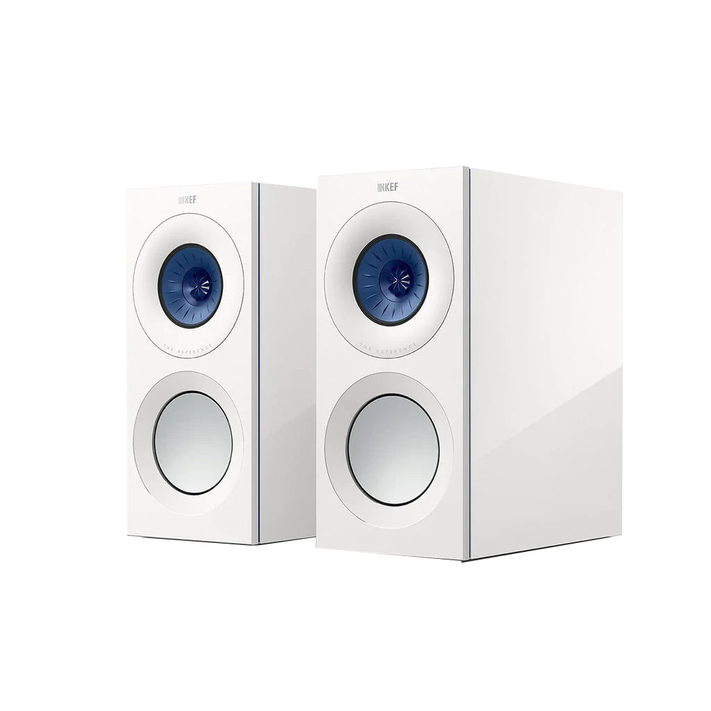 KEF Reference 1 Meta Bookshelf speaker - Gloss White/Blue - The Audio Experts