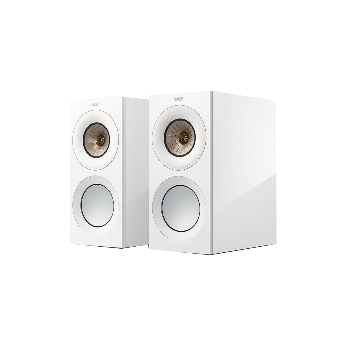 KEF Reference 1 Meta Bookshelf speaker - Gloss White/Champagne - The Audio Experts