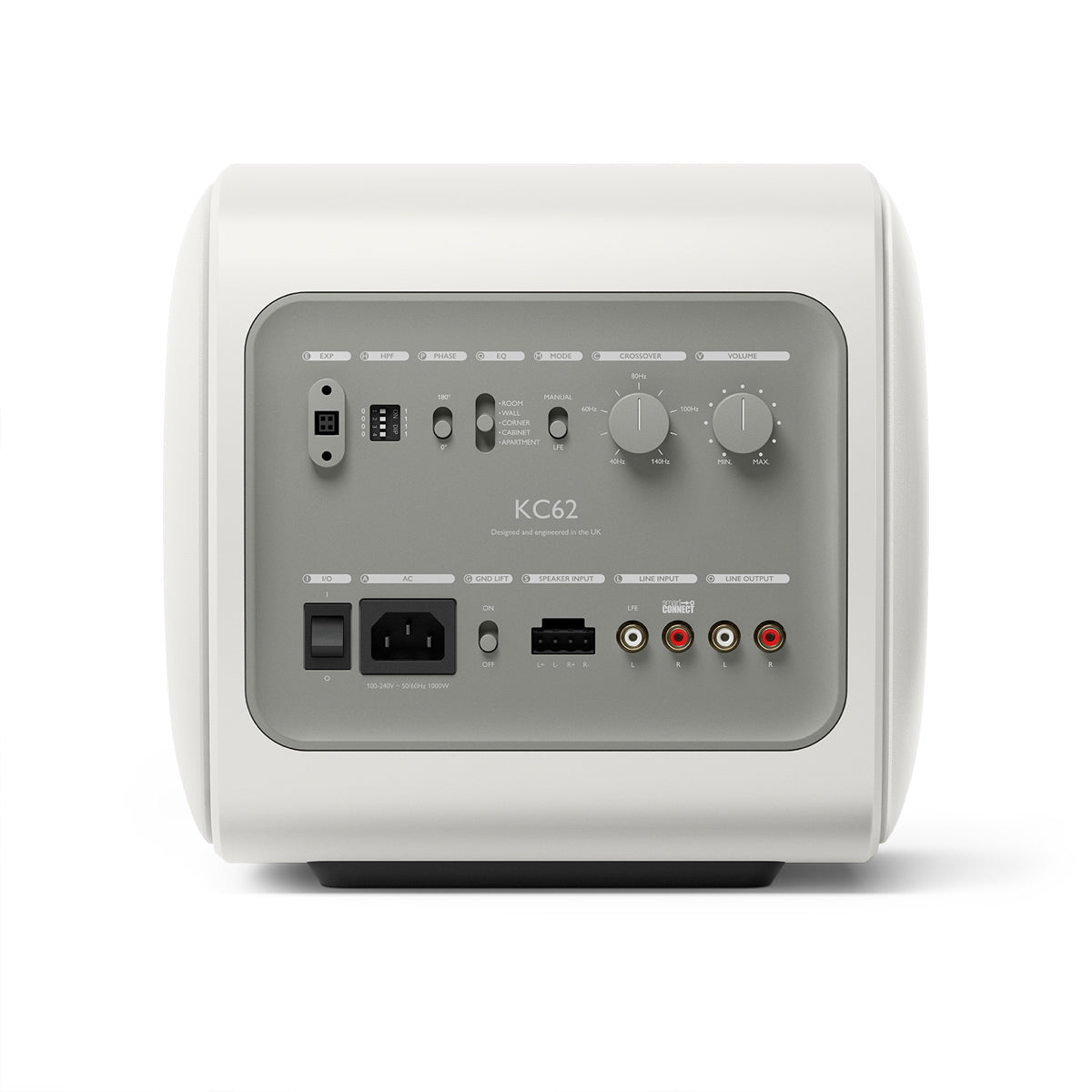 KEF KC62 Dual 6" Active Subwoofer - White - The Audio Experts