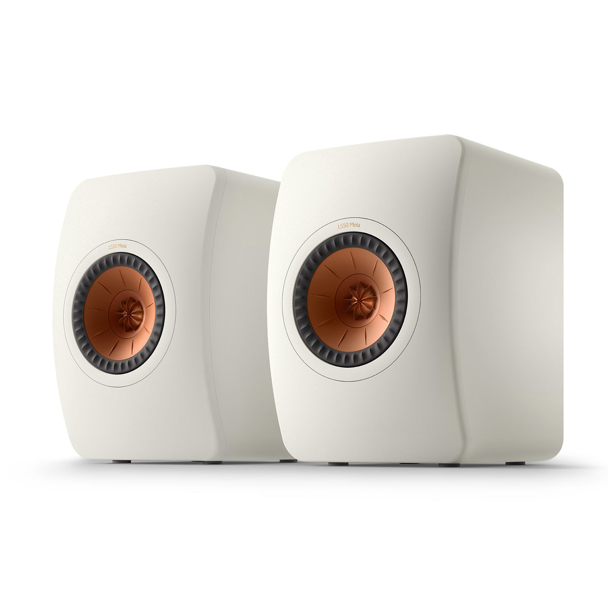 KEF LS50 Meta Bookshelf Speakers - Satin White - The Audio Experts