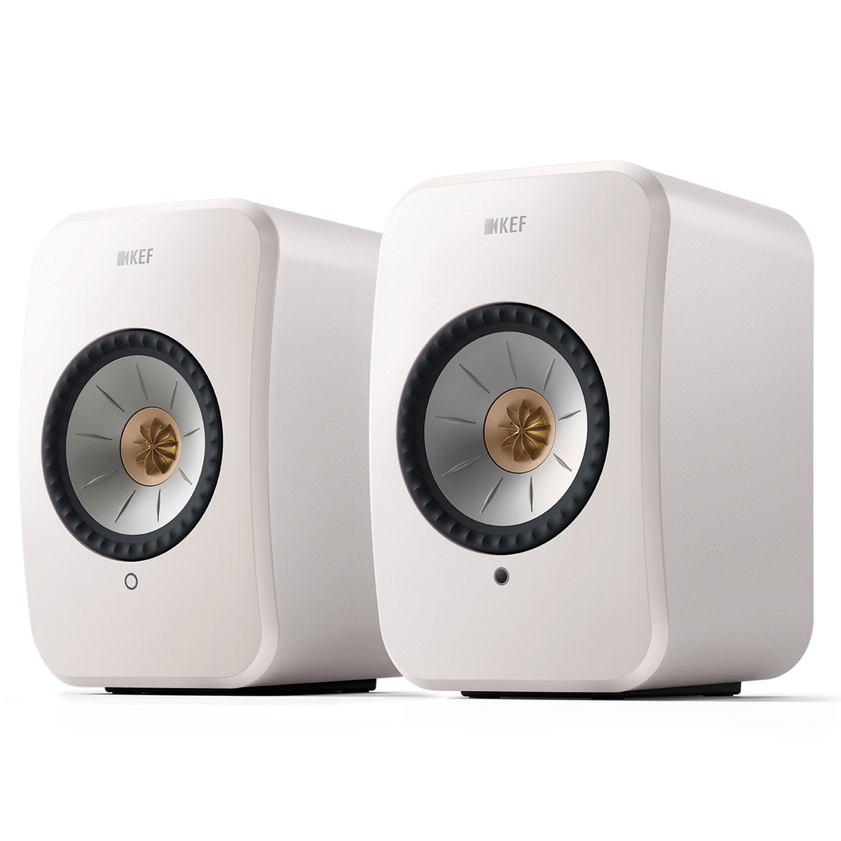 KEF LSX2 Bookshelf Speakers - Mineral White - The Audio Experts