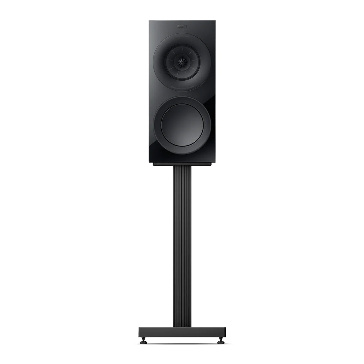 KEF R3 Meta Bookshelf Speakers with grills - Gloss Black - The Audio Experts