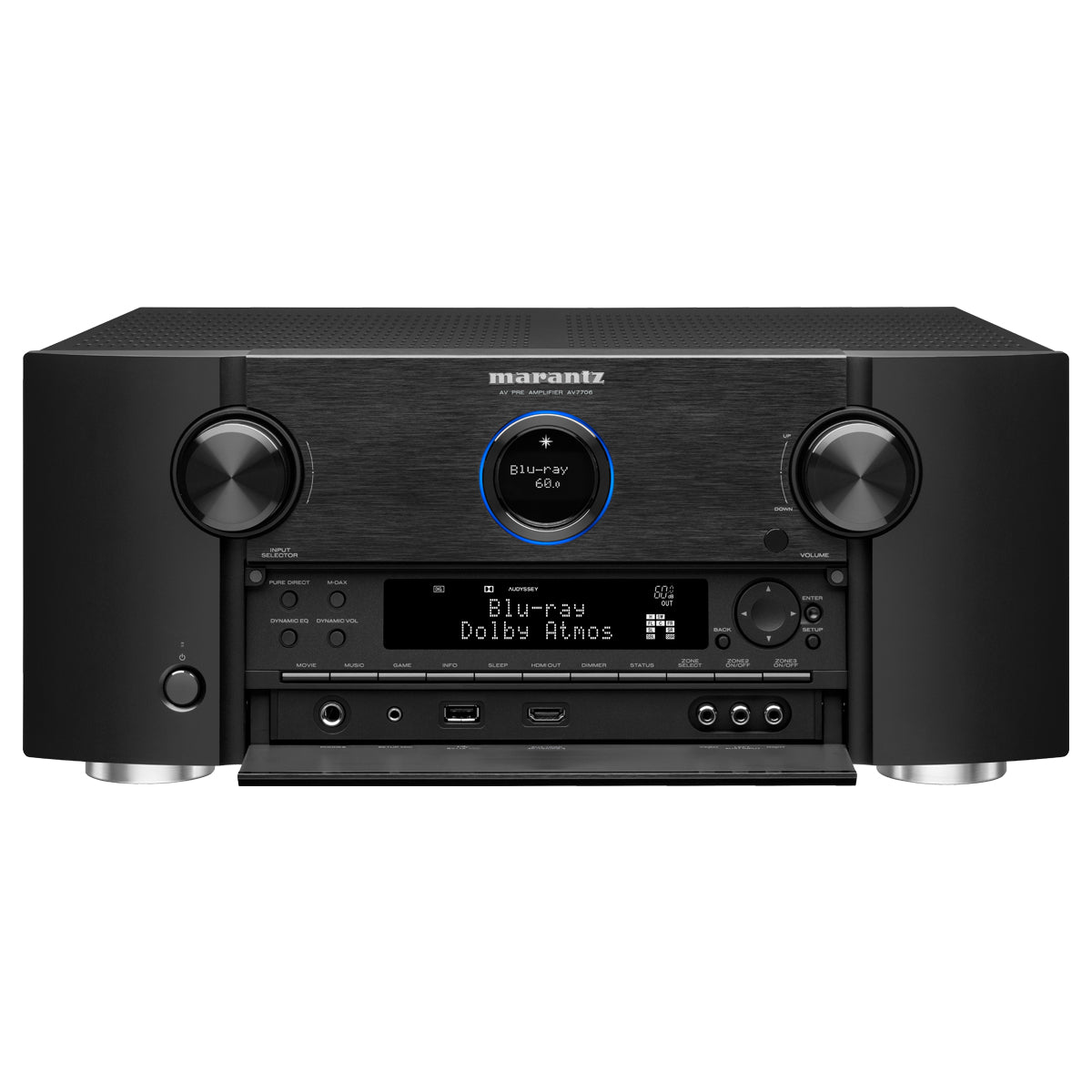 Marantz AV7706 11.2 8K AV Pre-Amplifier With HEOS Black - The Audio Experts