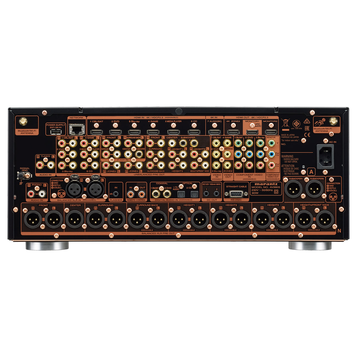 Marantz AV8805A 13.2 8K AV Preamp with HEOS Black | Made in Japan - The Audio Experts