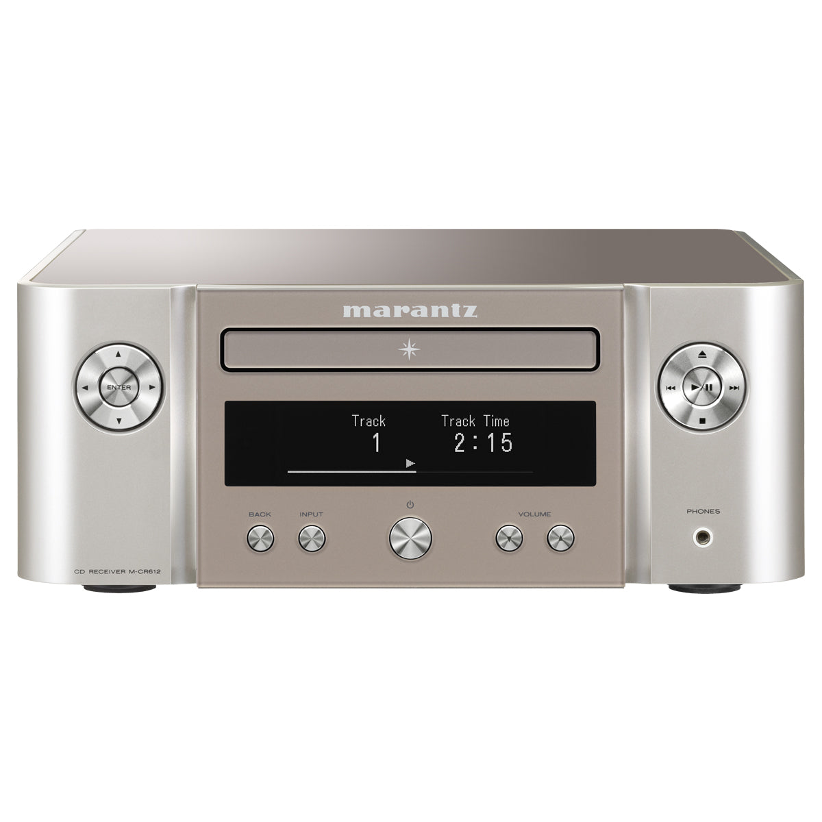 Marantz CR612 Compact Network CD Receiver with HEOS - Silver/Gold - The Audio Experts