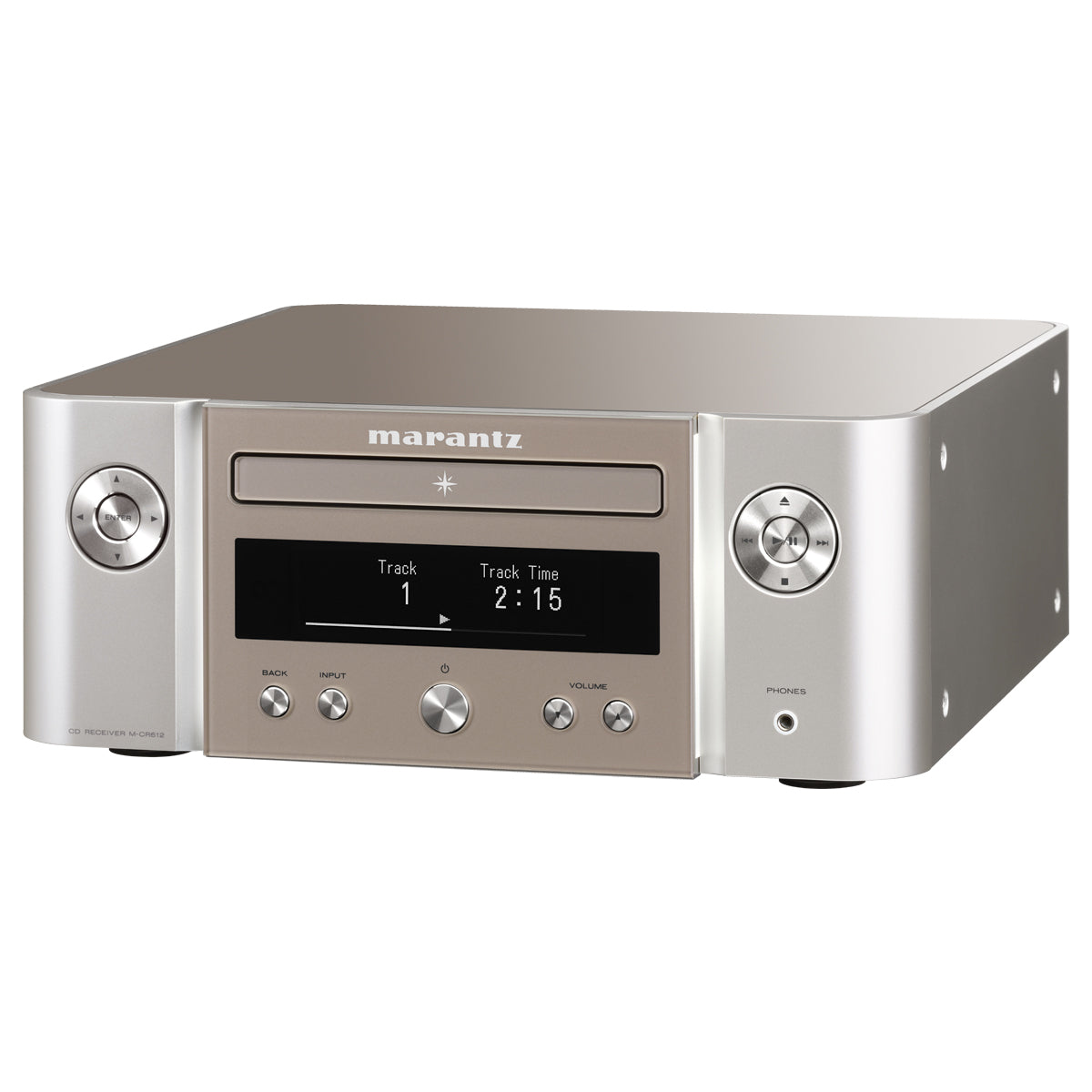 Marantz CR612 Compact Network CD Receiver with HEOS - Silver/Gold - The Audio Experts