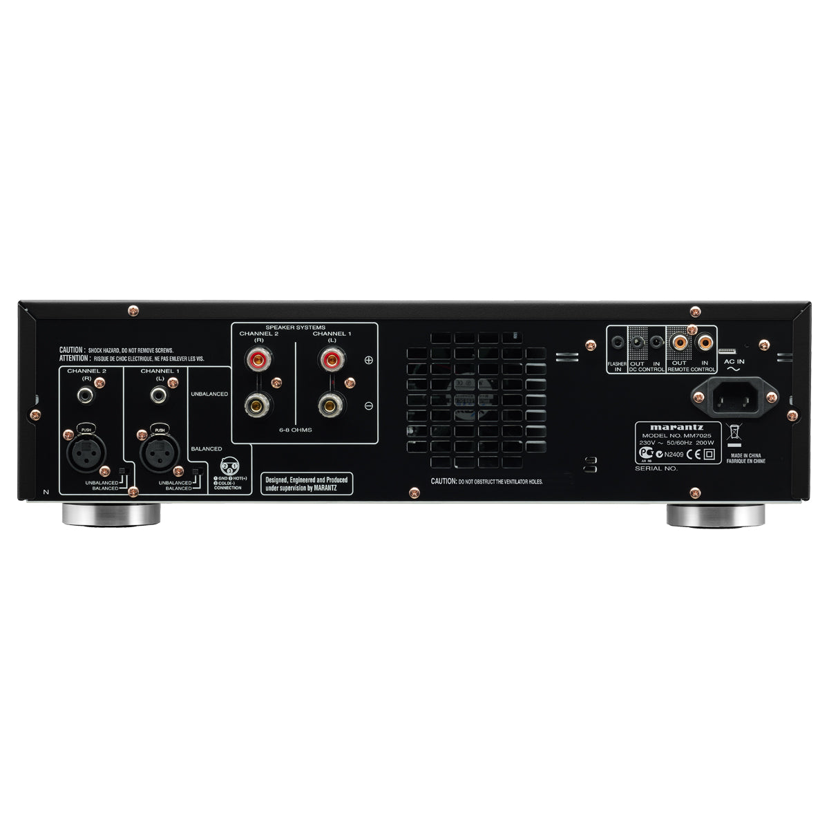 Marantz MM7025 2-Channel AV Power Amplifier Black - The Audio Experts