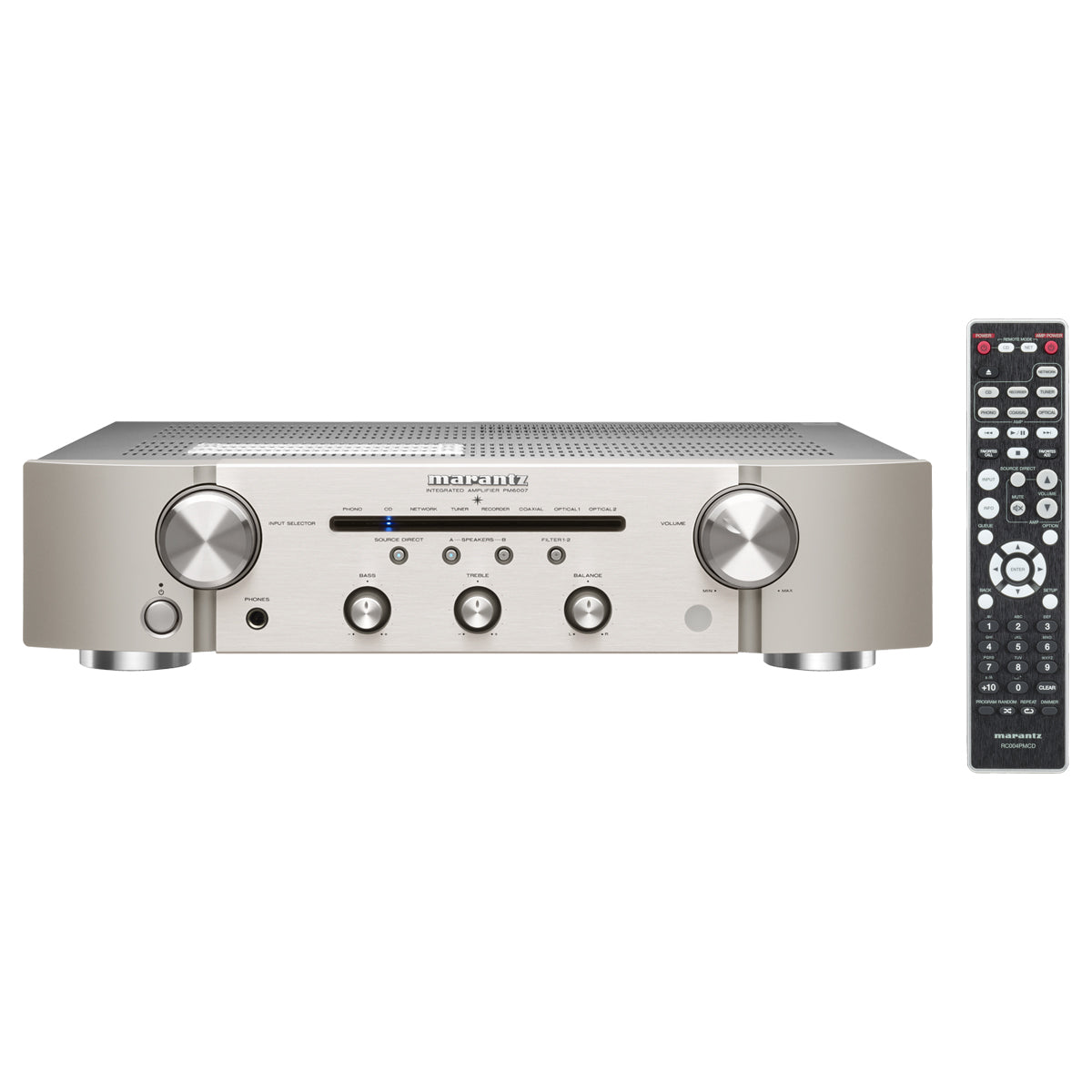 Marantz PM6007 2 x 45W Integrated Stereo Amplifier - Silver/Gold - The Audio Experts