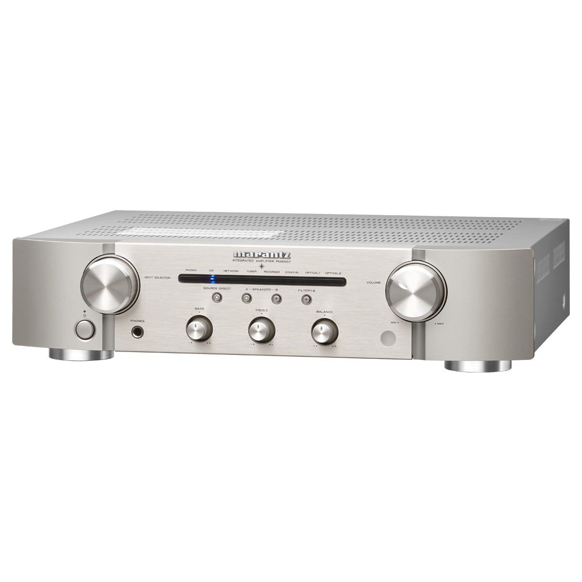 Marantz PM6007 2 x 45W Integrated Stereo Amplifier - Silver/Gold - The Audio Experts