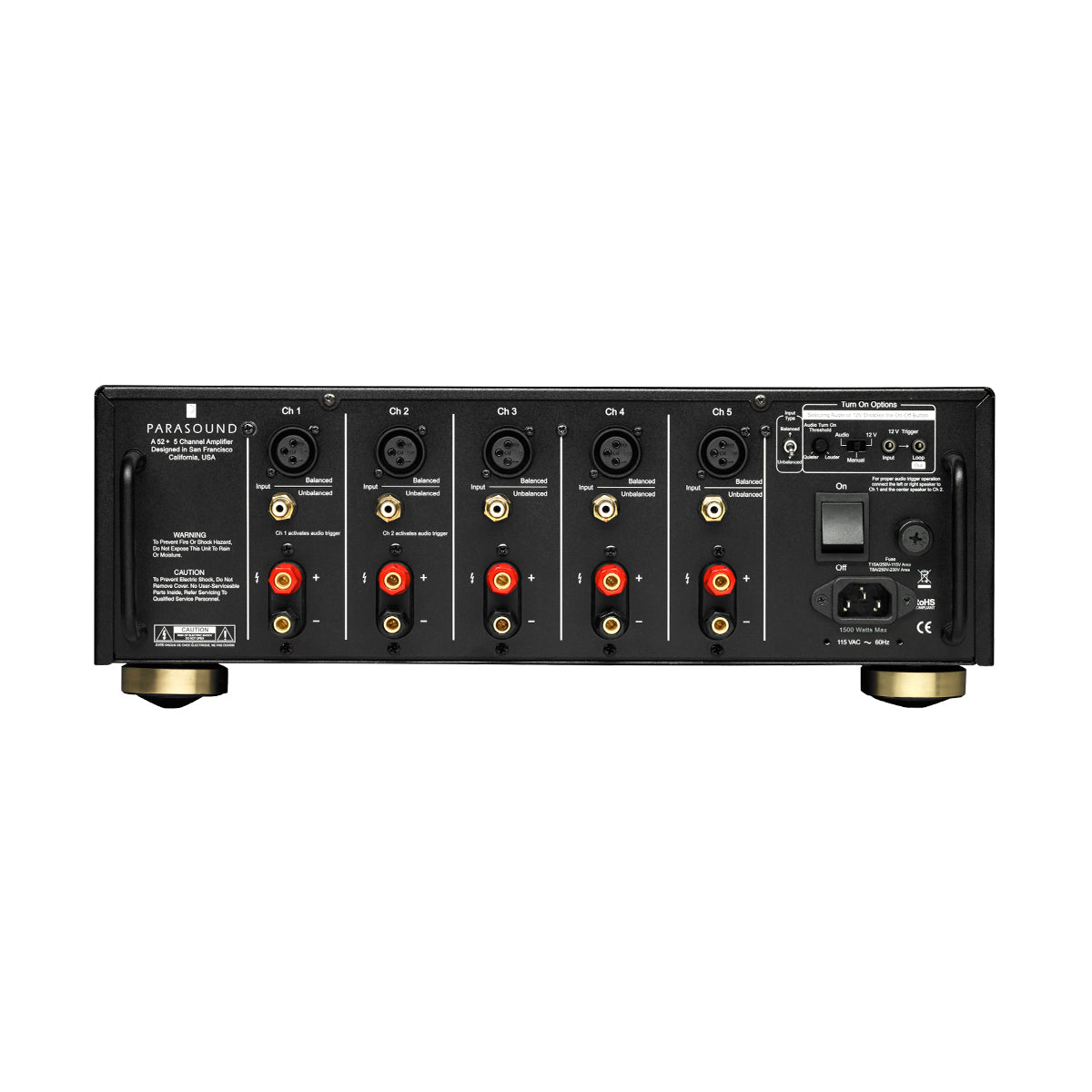 Parasound HALO A52 Plus 5-Channel THX Certified Power Amplifier - The Audio Experts