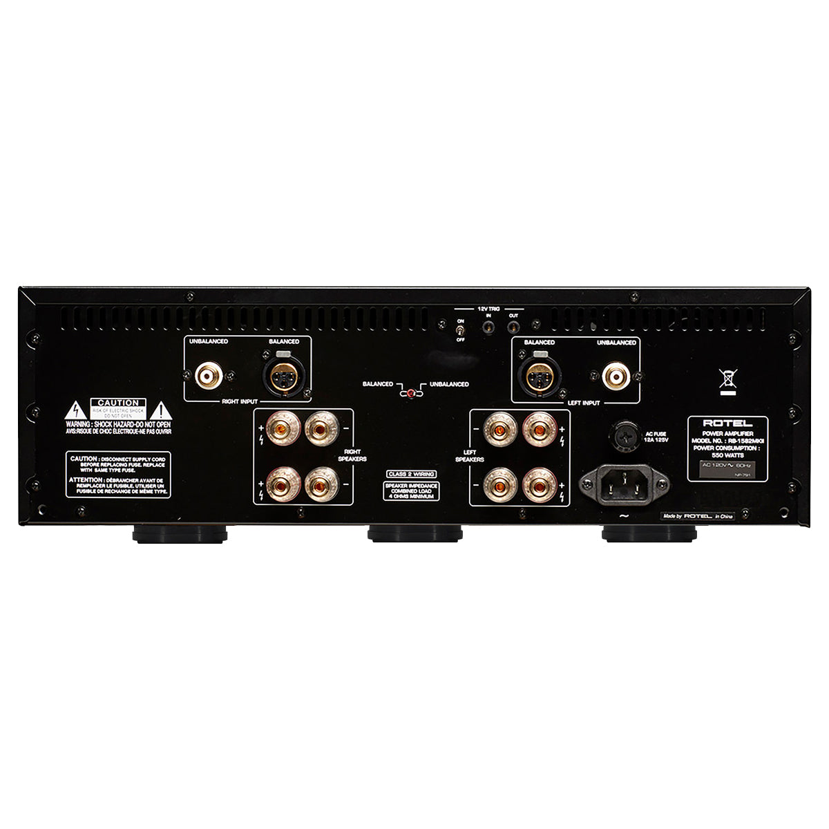 Rotel RB1582 MKII Stereo Power amplifier - Black - The Audio Experts