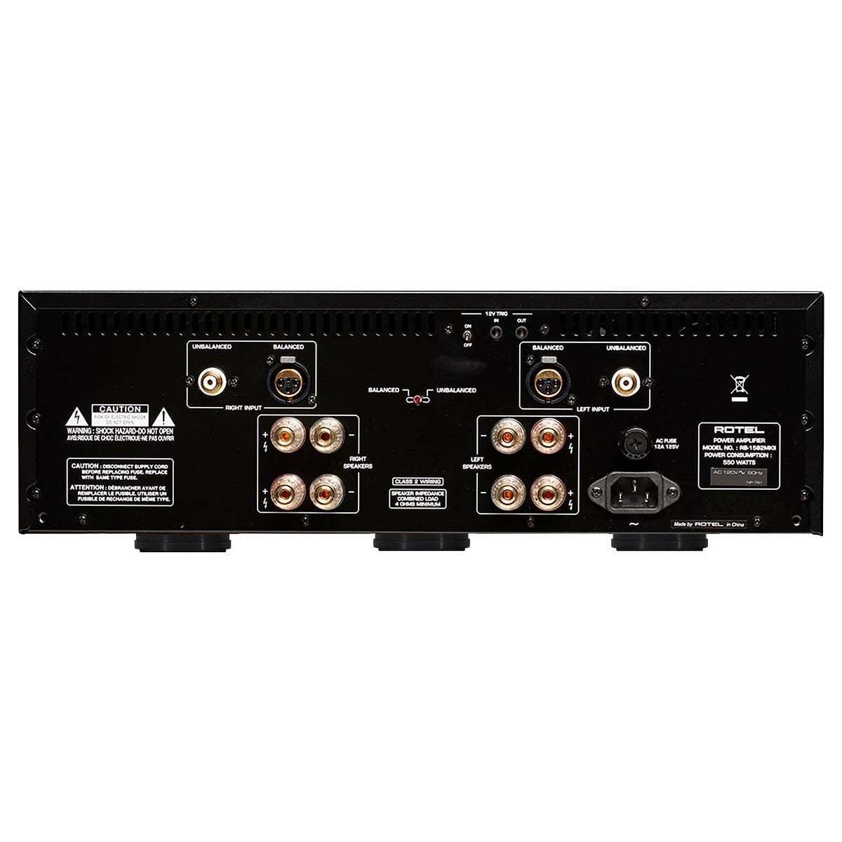 Rotel RB1582 MKII Stereo Power amplifier - Silver - The Audio Experts
