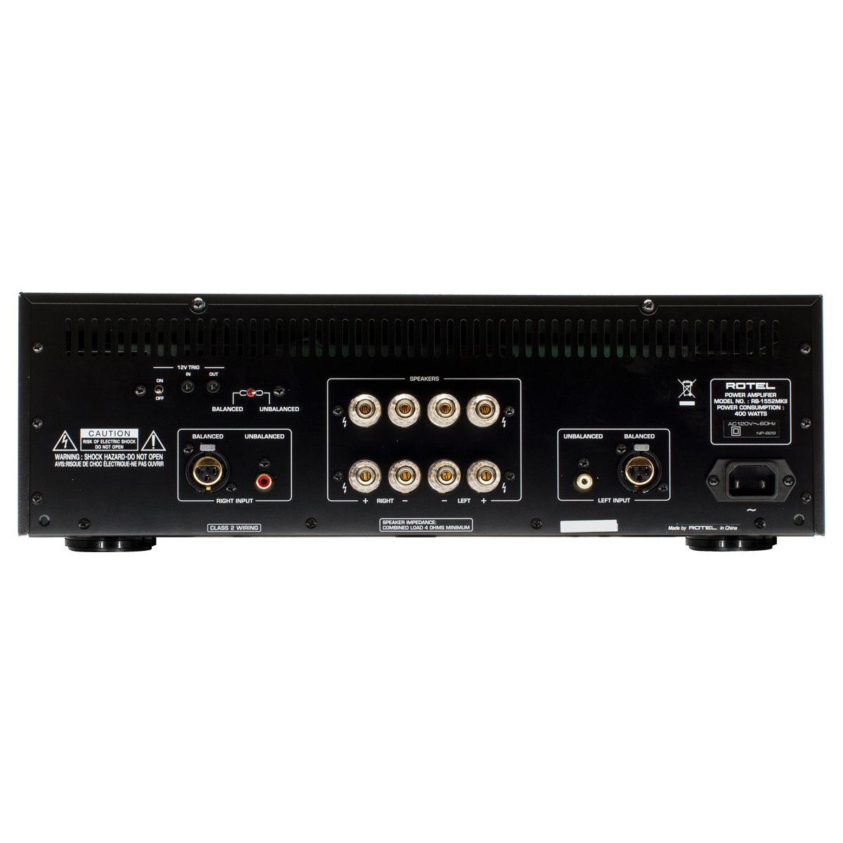 Rotel RB1552 MKII Stereo Power Amplifier - Black - The Audio Experts