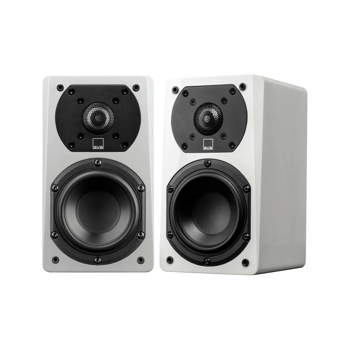 SVS Prime Satellite Bookshelf Speakers - Gloss White - The Audio Experts
