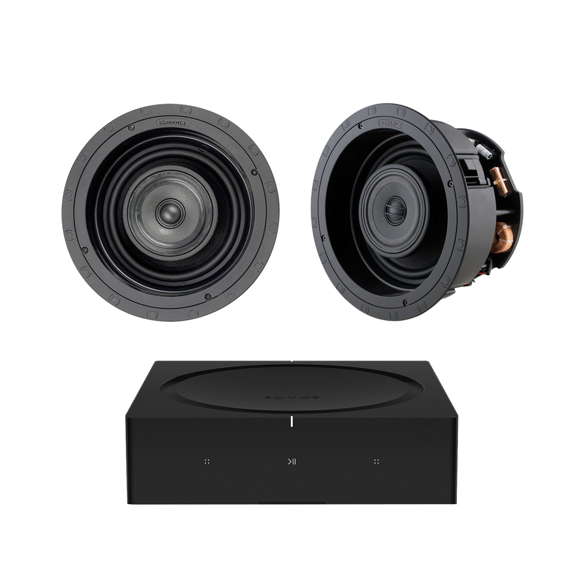Sonos AMP + 1 pair Sonance 8" 3-WAY Inceiling Speakers Bundle - The Audio Experts