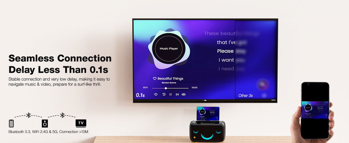 Ikarao BREAK X1 Portable 800w Karaoke Machine with 13.3" Display "AVAILABLE NOW!"