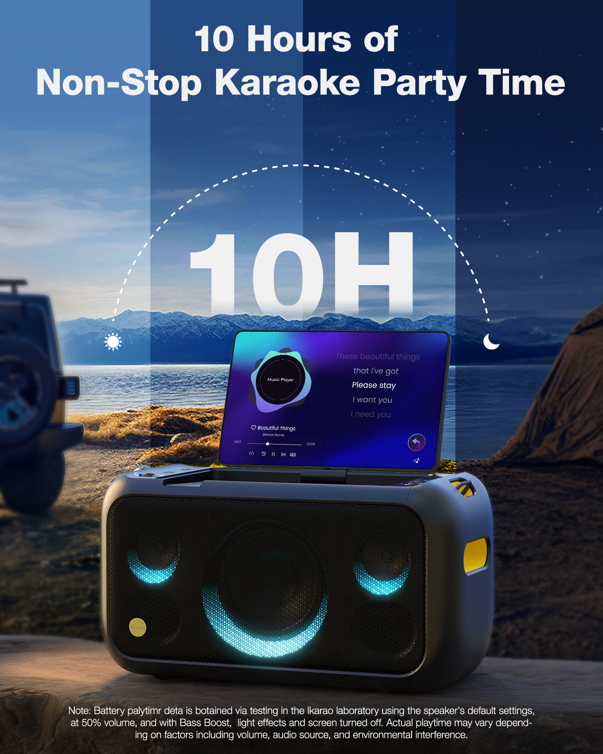 Ikarao BREAK X1 Portable 800w Karaoke Machine with 13.3" Display "AVAILABLE NOW!"