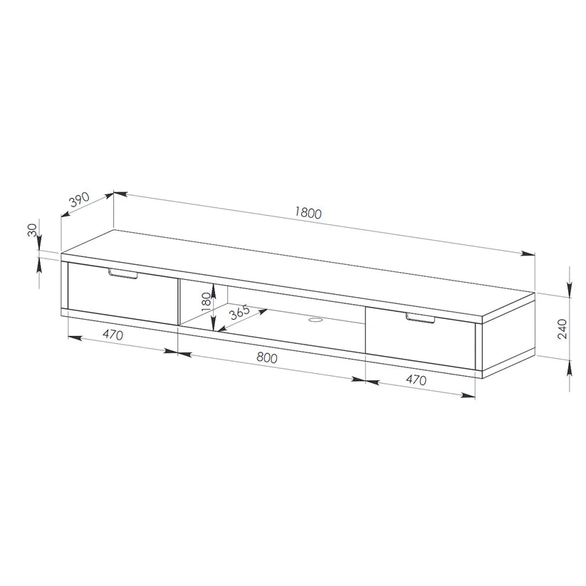 RVM Air Wall Mounted TV Unit