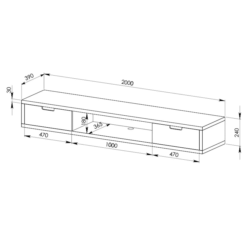 RVM Air Wall Mounted TV Unit