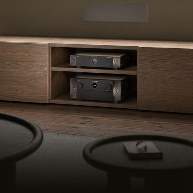 Marantz AMP 30 installed in AV furniture