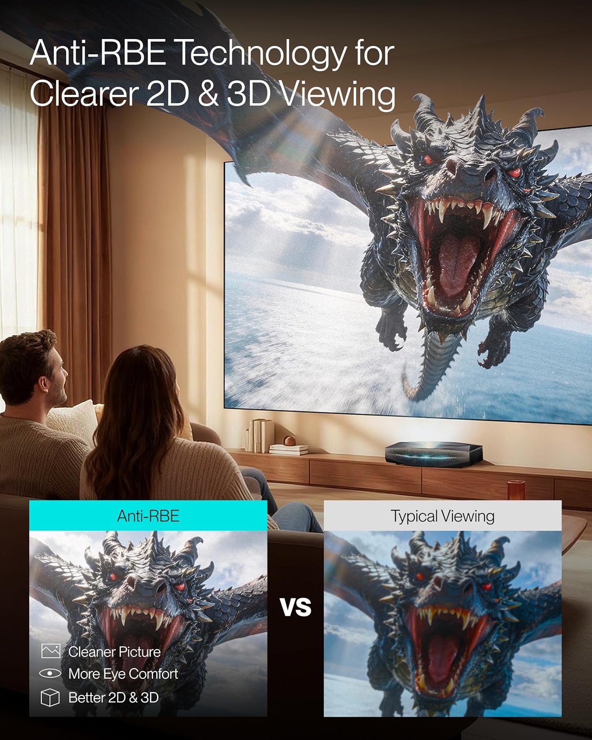 AWOL Valerion Aetherion Pro 4K RGB Triple Laser Ultra Short Throw Projector
