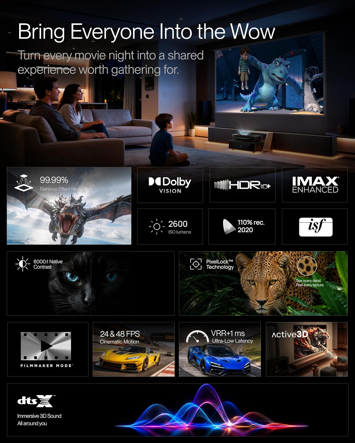 AWOL Valerion Aetherion Pro 4K RGB Triple Laser Ultra Short Throw Projector