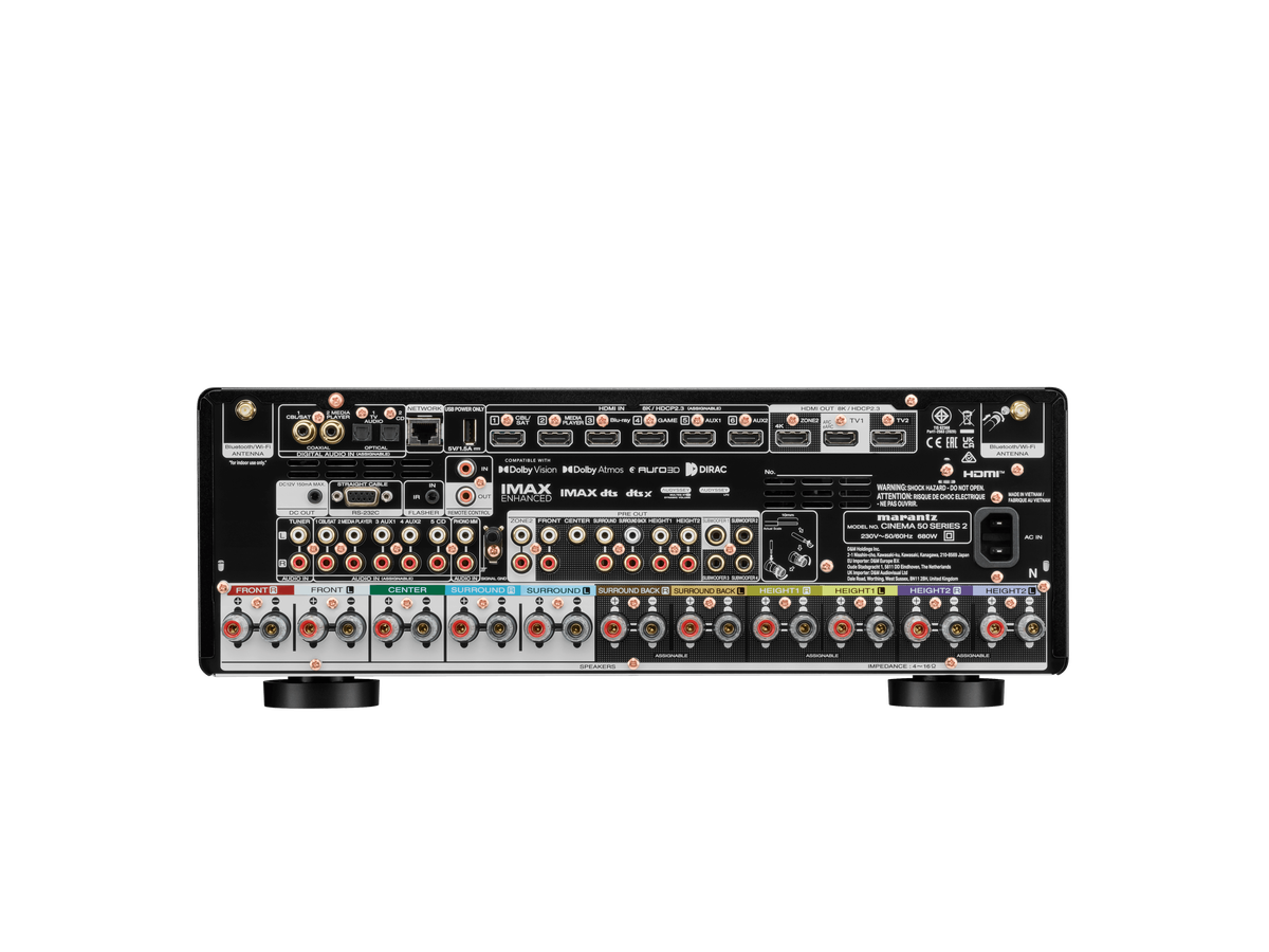Marantz CINEMA 50 Series 2 AV receiver - rear connections