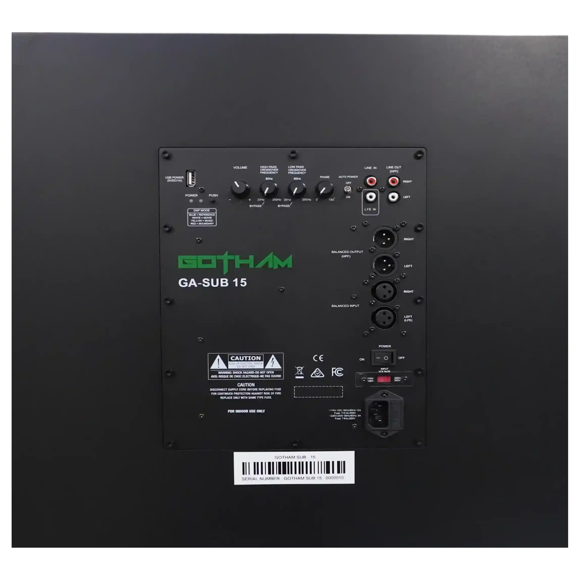 Gotham Audio GA-Sub 15 Subwoofer