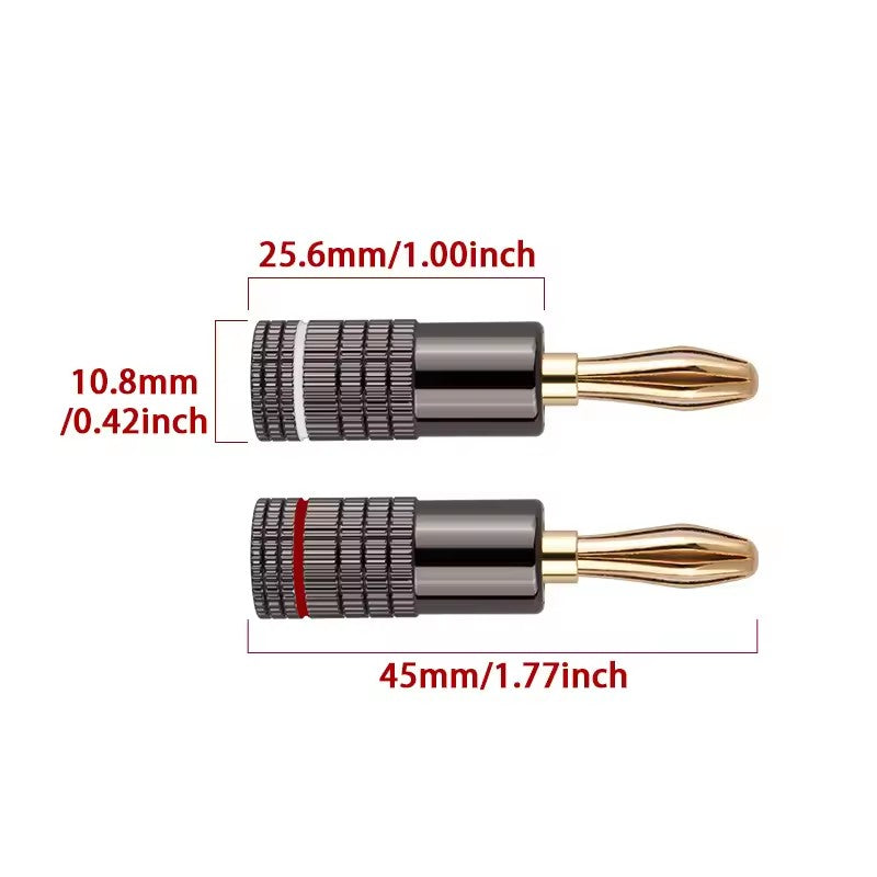 The Audio Experts 4mm banana plug screw-lock termination detail
